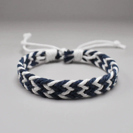 2024 Classic Handmade Vintage Cotton Rope Charm Bracelet for Women Men Brown Adjustable String Bracelet Jewelry